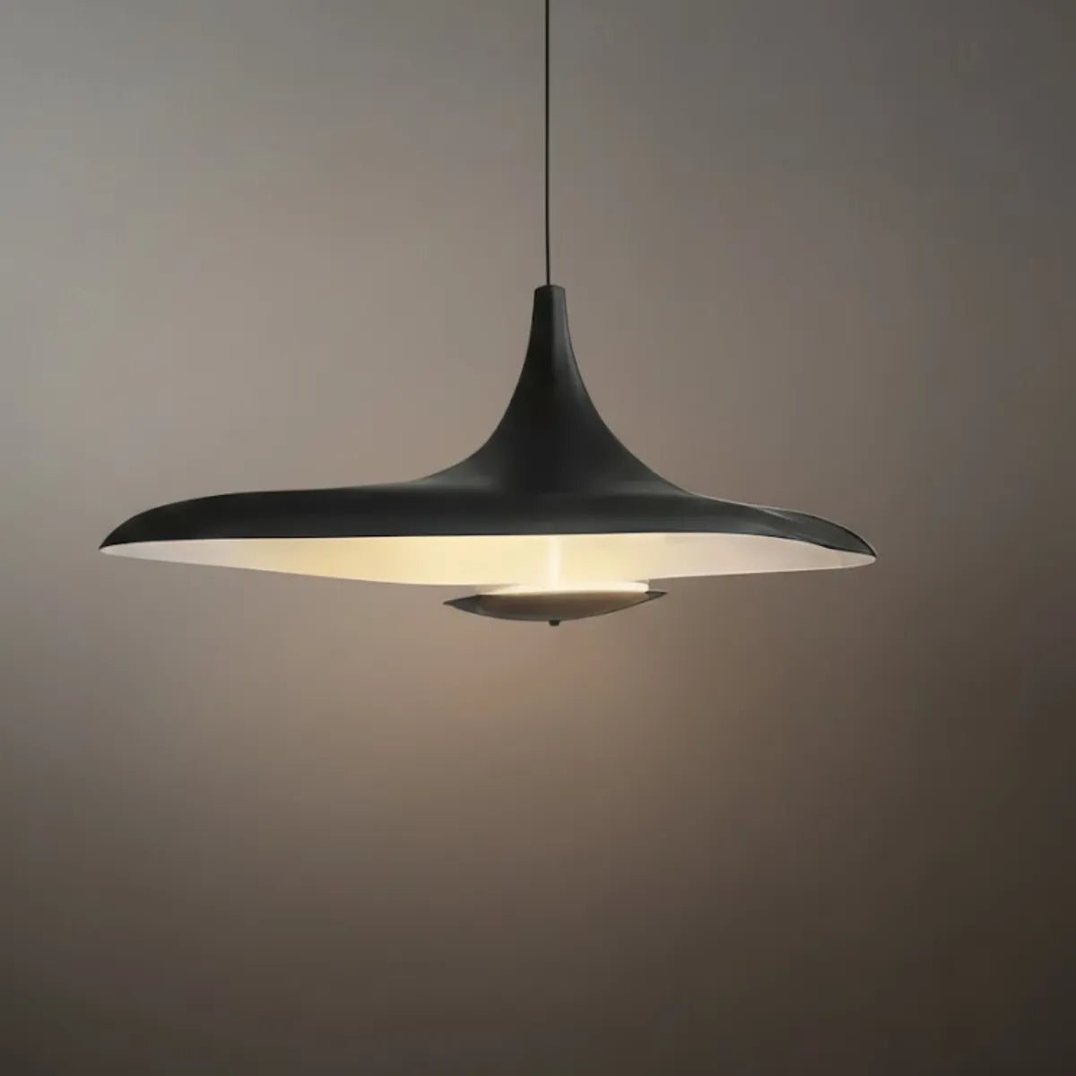 Pendant Light – White/ Black Resin/Metal Living/Dining Room